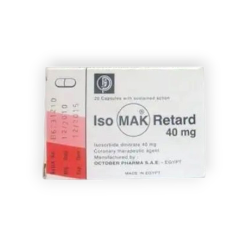 ISOMACK RETARD 40 MG 20 CAPSULES